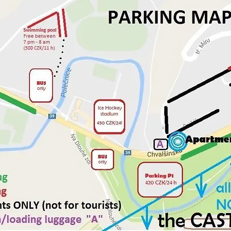 Apartment The Castle View-bus Station, Parking, Center Cesky Krumlov